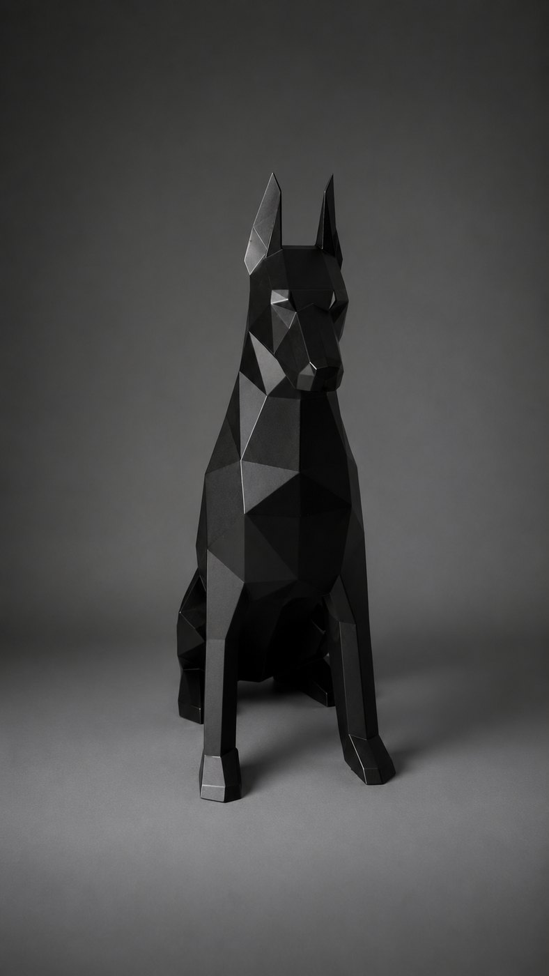 Dobermann vista frontale